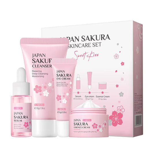 Cherry Blossom Skin Care Set 4-Piece Gift Box Moisturizing Facial Moisturizing Manufacturer Facial Products Kit